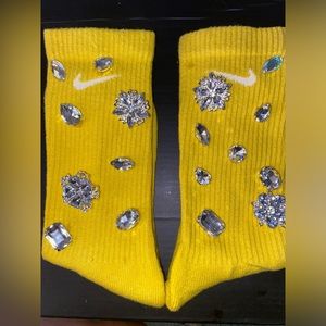 Blinged out Nike socks